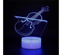 Lampada illusione 3D Violino Luce d'atmosfera 7 colori che cambiano luce notturna a LED in acrilico