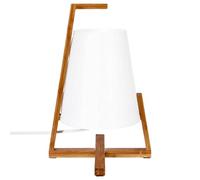 Lampada in bambù e paralume in plastica H31
