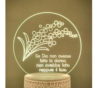 LAMPADA IN PLEXIGLASS REGALO FESTA DONNA MAMMA AMORE PERSONALIZZATA LUCE LED RGB