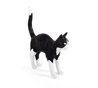 Lampada In Resina "Jobby De Kat" Cm.46X12,5 H.52 - Nero/Bianco