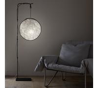 Lampada in Tyvek®, asta in metallo ferro, Moon Bianco TU
