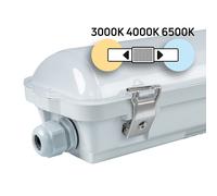 Lampada industriale led 60cm 18W potenza regolabile tricolor IP66 plafoniera