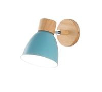 Lampada Industriale Vintage in Legno Nordico con Braccio Regolabile Moderna Stile Fattoria Applique da Parete per Camera da Letto Comodino Soggiorno Cucina Verde Rosa Blu E Giallo Lampada a Muro