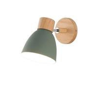 Lampada Industriale Vintage in Legno Nordico con Braccio Regolabile Moderna Stile Fattoria Applique da Parete per Camera da Letto Comodino Soggiorno Cucina Verde Rosa Blu E Giallo Lampada a Muro