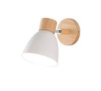Lampada Industriale Vintage in Legno Nordico con Braccio Regolabile Moderna Stile Fattoria Applique da Parete per Camera da Letto Comodino Soggiorno Cucina Verde Rosa Blu E Giallo Lampada a Muro