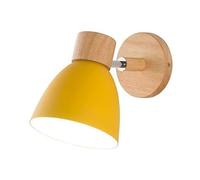 Lampada Industriale Vintage in Legno Nordico con Braccio Regolabile Moderna Stile Fattoria Applique da Parete per Camera da Letto Comodino Soggiorno Cucina Verde Rosa Blu E Giallo Lampada a Muro