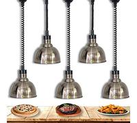 Lampada Infrarossi Riscaldamento, Commerciale Lampada Scaldavivande Lampada di Calore per Alimentare con Lampadina Riscaldante, Ideale per Ristoranti, Cucine e Buffet, 250W