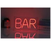 Lampada insegna led neon in cornice plex Cm. 23x4x13 - Bar
