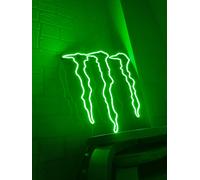 Lampada Insegna Luminosa 3D Green NEON LED Lightbox Monster Energy 12v Sign