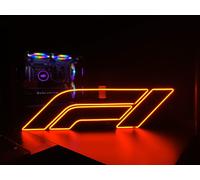 Lampada Insegna Luminosa 3D RED Rosso NEON LED Lightbox Formula 1 F1 12v SIGN