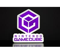 Lampada Insegna Targa Luminosa Lightbox Led Usb C Nintendo GAMECUBE Logo 3D