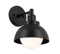 Lampada Interna In Metallo E Vetro 3-In-1 Da Parete E Soffitto Nera E27 Vintage