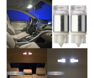 Lampada Interna Upgrade Flosser LED Light 194 168 T10 Bianca 6500K Due Lampadine