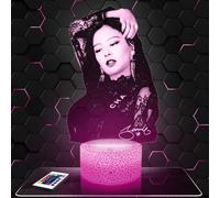 Lampada Jennie BlackP decorazione per camera da ragazza Lampada 3D Jennie BlackP oggetto K-pop Corea Pop Coreana idea regalo decorazione luce soffusa luce notturna decorazione ufficio.Regalo Natale