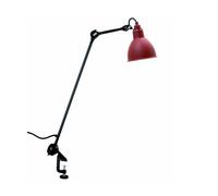 DCW Lampe Gras No 201 Lampada con morsetto a vite conica, nera, rosso