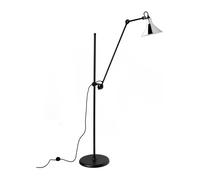Lampada Lampada da Terra Lampe Gras N215 Nero Opaco e Cromo