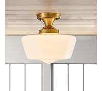 Lampada Lampada Moderna a soffitto, Luce a Filo semifulò la Luce del soffitto, Bicchiere di Latte Opale, Luce Vintage per Camera da Letto, Bagno, corridoio Fatto in Cina