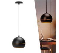 LAMPADA LAMPADARIO OVALE A SOSPENSIONE IN METALLO NERO MODERNO AIGOSTAR