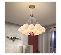 Lampada lampadina a lampadario a LED moderno lampada a led soggiorno moderno soggiorno 3d lunare stampata per la luce appesa ardeggio per la luce delle sospensioni camera da letto lampada da letto