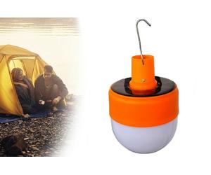 Lampada Lampadina Solare Multifunzione Ricaricabile USB Gancio T-9638