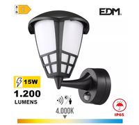 LAMPADA LANTERNA A LED DA PARETE CON SENSORE CREPUSCOLARE E MOVIMENTO 15W 4000K