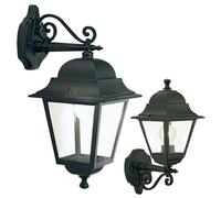 LAMPADA LANTERNA DA PARETE 'QUADRATA' 100 W - cm.46x21x30 COLORE NERO