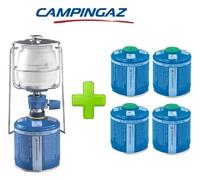 LAMPADA LANTERNA GAS LUMOGAZ PLUS CAMPINGAZ 80 WATT + 4 PEZZI CARTUCCIA CV300