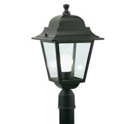 LAMPADA LANTERNA PER PALO 'QUADRATA' 100 W - cm.41x21x6 COLORE NERO
