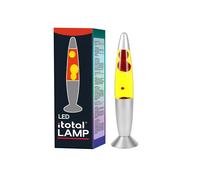 LAMPADA LAVA LED ROSSA CON BASE SILVER RESISTENZA SCALDA CERA SENZA LAMPADINA