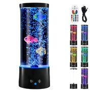 Lampada lavica, lampada a bolla con pesce con telecomando, 16 colori e 4 modalità, lampada lava acquario, lampada d'atmosfera con cavo USB, lampada a LED a bolle per pesci per casa, camera da letto,