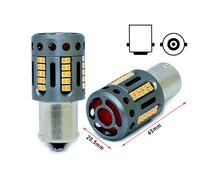 Lampada LED 1156 BA15S P21W 100% Canbus 12V 21W Effettiva Arancione Piedi Dritti