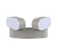 Lampada LED 12W da Parete Grigio Teste Ruotabili Wall Light Bianco Caldo 3000K Ip65
