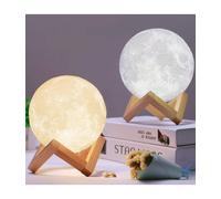 LAMPADA LED 3D A FORMA DI LUNA USB LUNA LUCE REGOLABILE NOTTURNA CON FILO