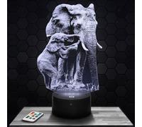 Lampada Led 3D Elefantino decorazione Bebe Elefante Animale Selvaggio Africa. Idea regalo uomo donna oggetto luce notturna adulto decorazione camera. Idea regalo natale uomo donna originale TOP