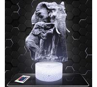 Lampada Led 3D Elefantino decorazione Bebe Elefante Animale Selvaggio Africa. Idea regalo uomo donna oggetto luce notturna adulto decorazione camera. Idea regalo natale uomo donna originale TOP