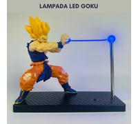 Lampada LED 3D Goku Super Saiyan Magnetica USB Effetto Energia Idea Regalo Anime