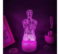 Lampada LED 3D, lampada illusione 3D, personaggio di Roronoa Zoro, anime One Piece, lampada 3D per l