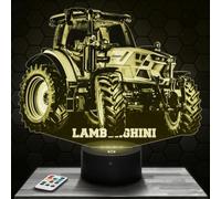 Lampada Led 3D Trattore Agricolo Lambo decorazione collezione miniatura 1 32. Idea regalo uomo oggetto Trattore Agricolo Lambo luce notturna per adulti decorazione camera. Idea regalo natale uomo TOP