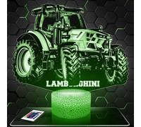 Lampada Led 3D Trattore Agricolo Lambo decorazione collezione miniatura 1 32. Idea regalo uomo oggetto Trattore Agricolo Lambo luce notturna per adulti decorazione camera. Idea regalo natale uomo TOP