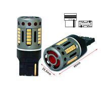 Lampada LED 7440 T20 W21W 100% Canbus 12V 21W Effettiva Arancione con Ventola