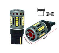 Lampada Led 7440 T20 W21W 100% Canbus 12V 21W Effettiva Bianco 6000K Con Ventola