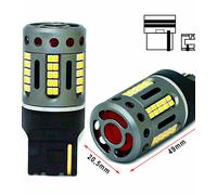 Lampada Led 7440 T20 W21W 12V Canbus 100% Arancione Con Ventola NO POLARITA'