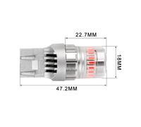 Lampada LED 7443 W21/5W Posizione e Stop Rosso Alta Luminosità