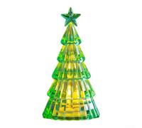 Lampada LED a batteria per albero di Natale per decorazione da tavolo portatile e funzionamento sicuro del fuoco (luci verdi)