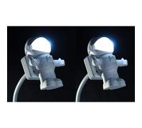 Lampada LED a forma di astronauta, dal design simpatico e divertente, con luce flessibile per la cura degli occhi, ideale per notebook, PC desktop e