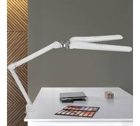 Lampada LED a morsetto MAULcraft duo, bianca, 52 cm, a 2 luci, dimmerabile Maul