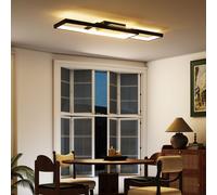 Lampada LED a Soffitto Dimmerabile 30-60K con Telecomando e Interruttore, 70x30 cm, Nero