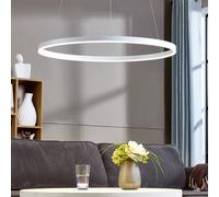 Lampada LED a sospensione Arcchio Albiona, bianca, 1 anello, Ø 80 cm Arcchio