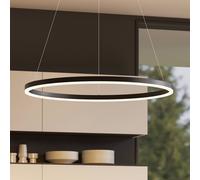 Arcchio – Lampada LED a sospensione Albiona – nero, 1 anello, Ø 80 cm