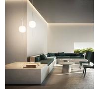 Lampada LED a sospensione Motus di kdln, bianca, Ø 24 cm, vetro kdln